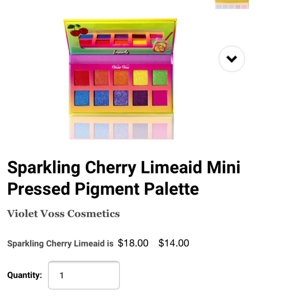 ❌SOLD❌Violet Voss Sparkling Cherry Limeade Palette